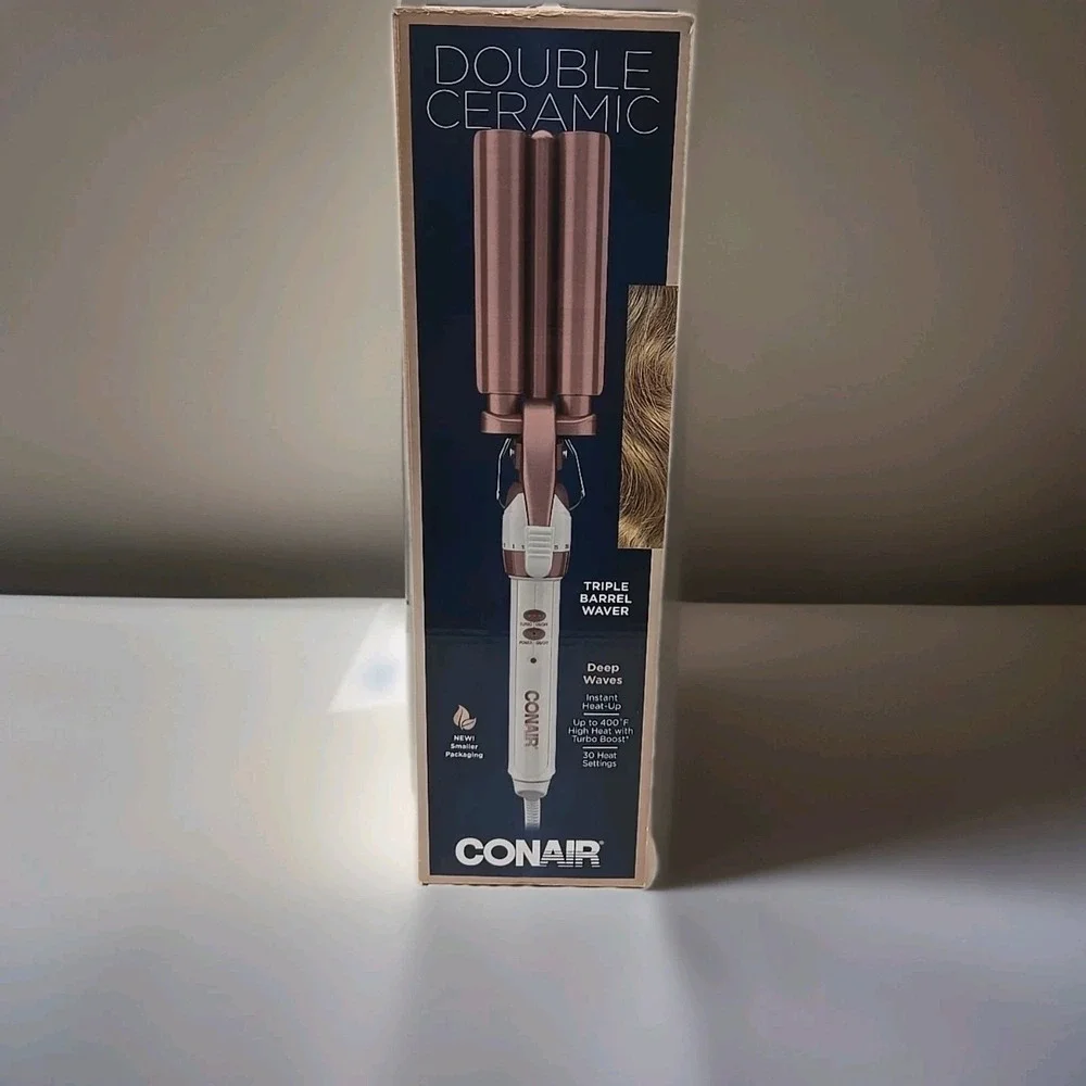 Conair Double Ceramic Triple Hair‎ Waver - New